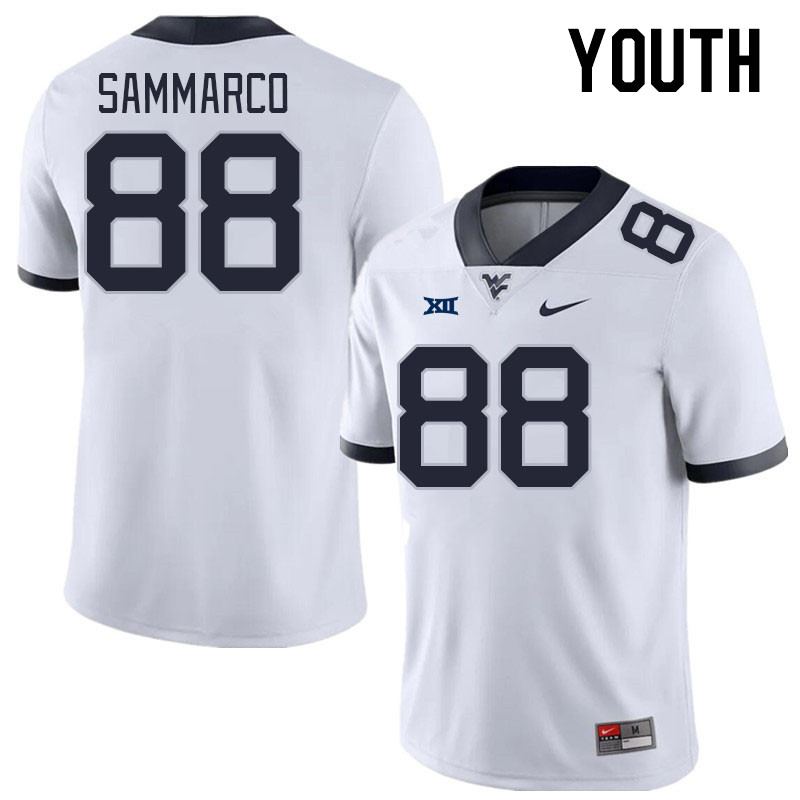 Youth #88 Jack Sammarco West Virginia Mountaineers College Football Jerseys Stitched Sale-White